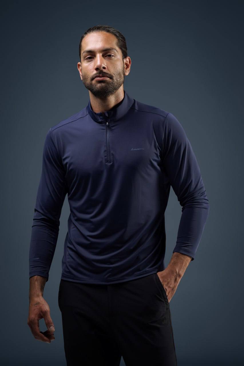 بلوز نیم زیپ مردانه هامتو مدل 18U154A-2