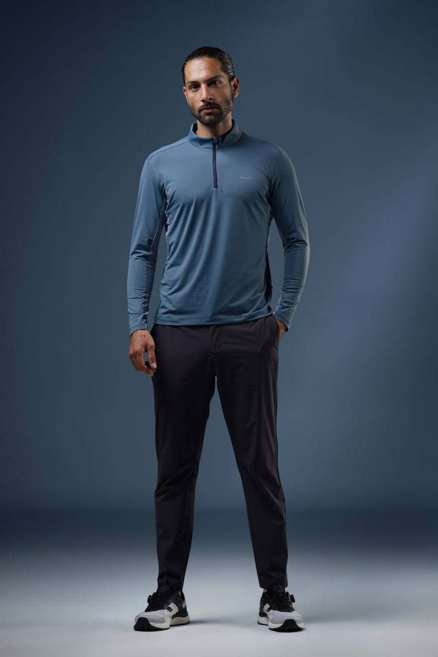 بلوز نیم زیپ مردانه هامتو مدل 18U154A-4